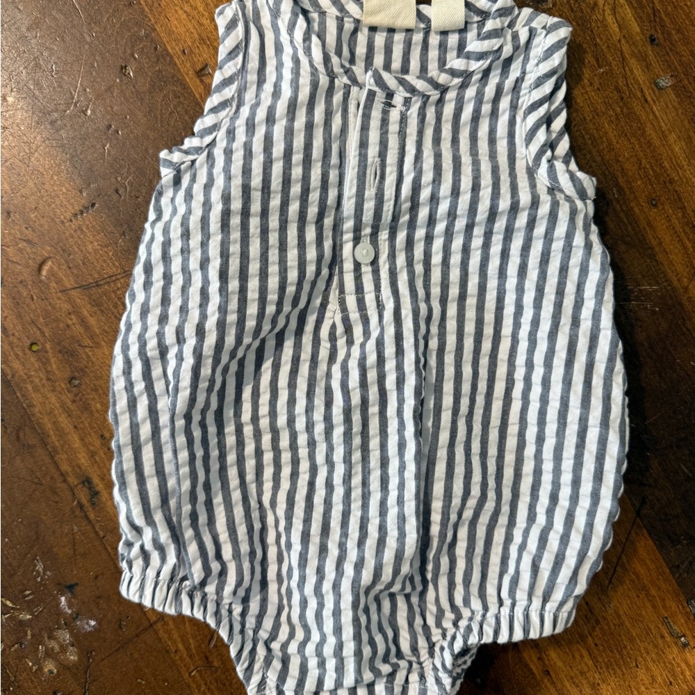 GAP Striped Blue and White Kids One Piece